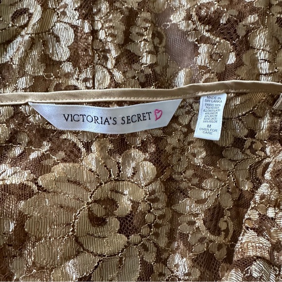 Vintage Y2K Dripping Gold Victoria’s Secret Laced Maxi Dress sz M - Picture 9 of 11